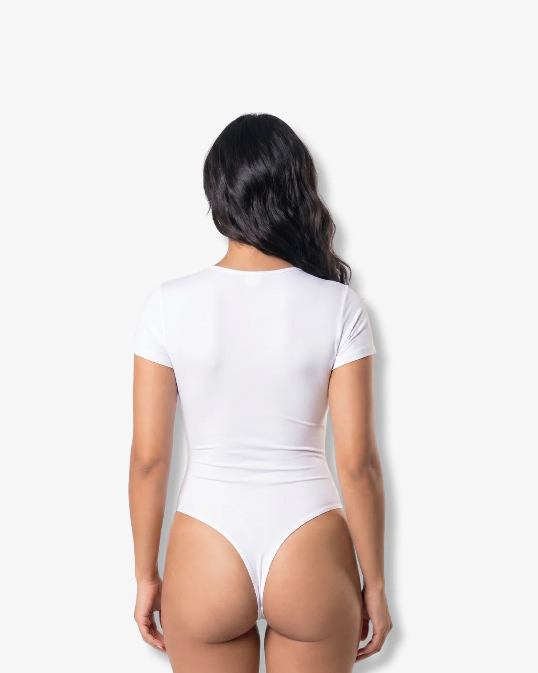 Sleek Short Sleeve Thong Bodysuit - Elevate your style effortlessly!