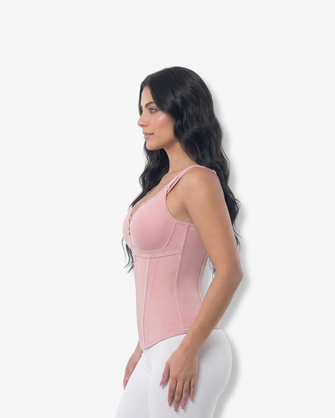 Zipper and belly Waist shaper with bust lift