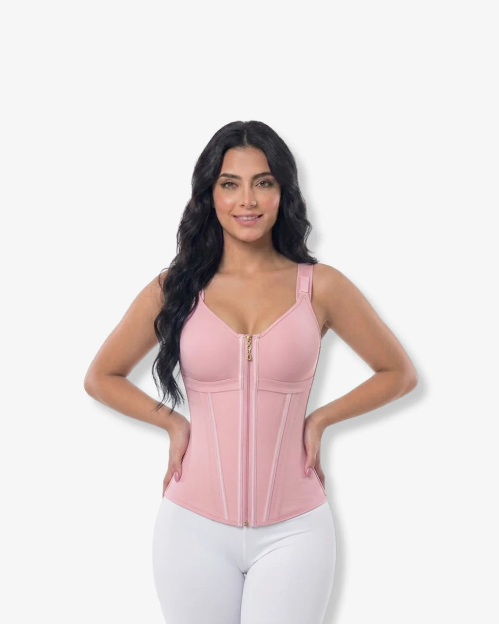 Zipper and belly Waist shaper with bust lift