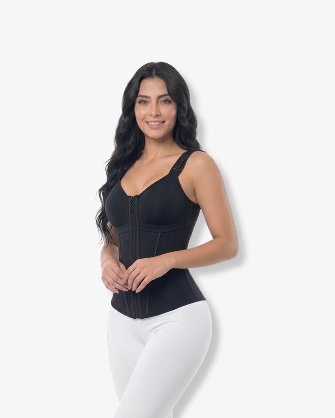 Zipper and belly Waist shaper with bust lift