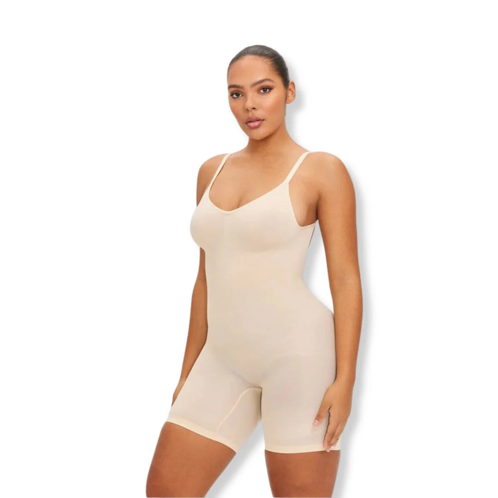 PowerSculpt Low-Back Shorts Bodysuit