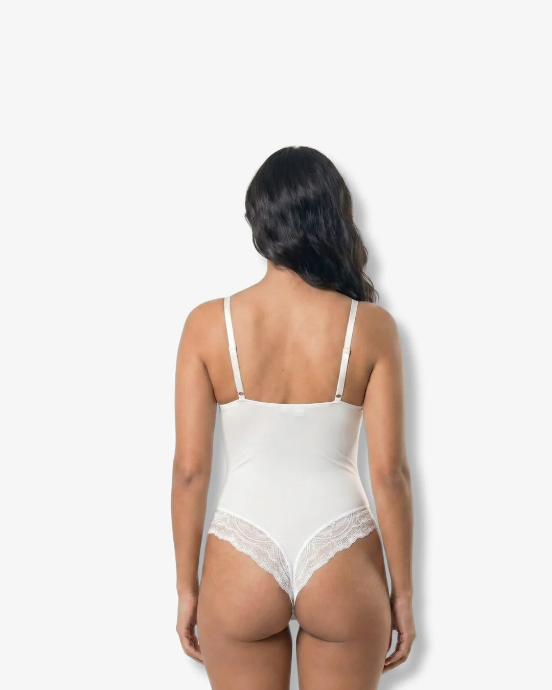 V-Neck Laced Bodysuit - Effortless Elegance Awaits