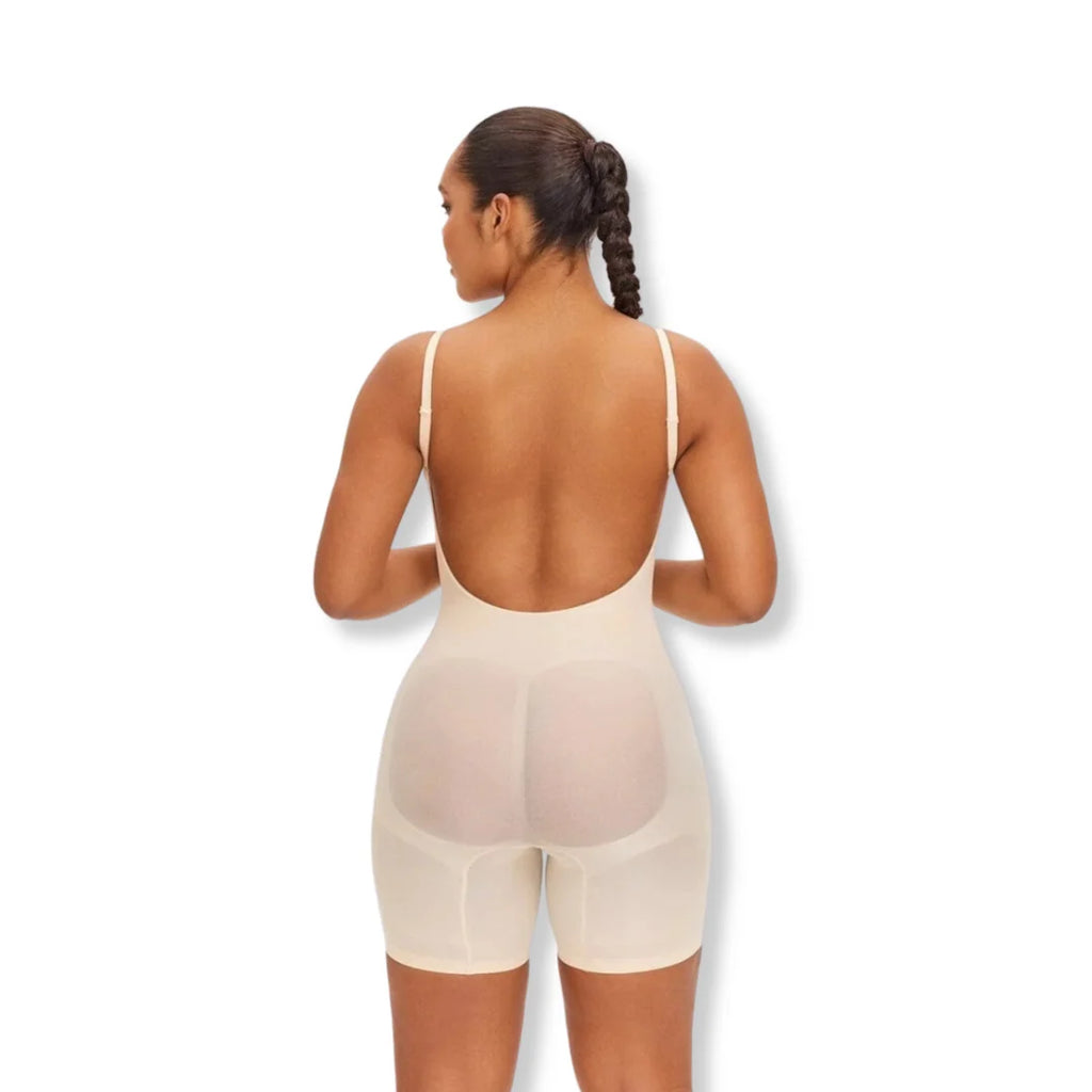PowerSculpt Low-Back Shorts Bodysuit