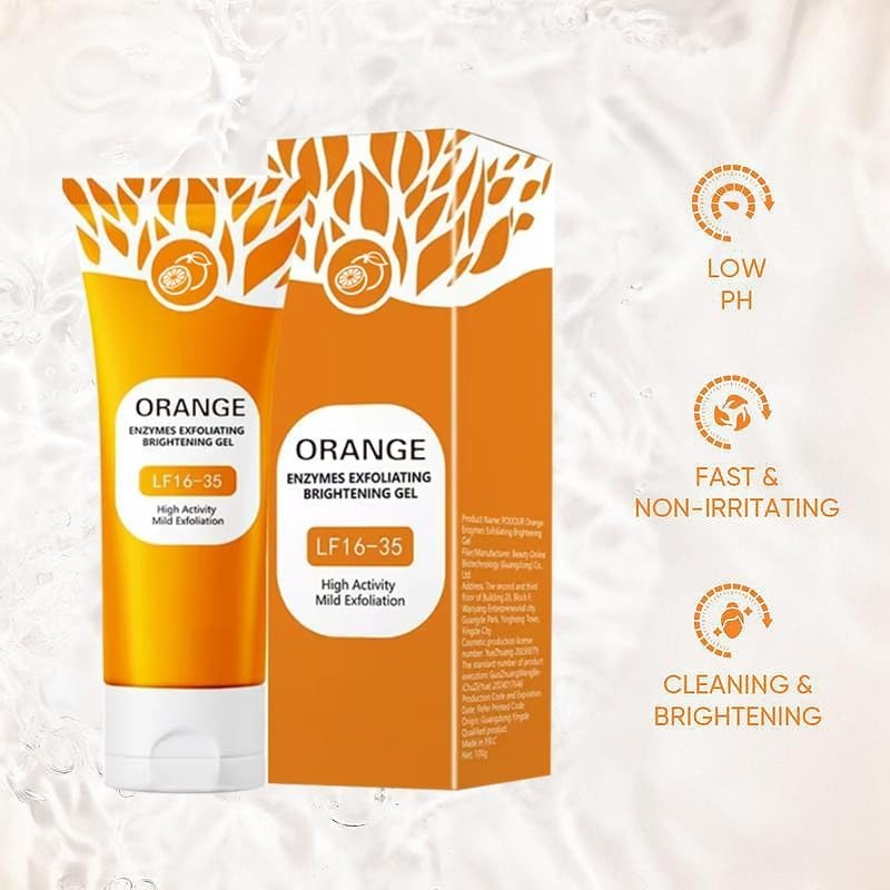 Orange Enzyme Exfoliating Gel – Brightening & Deep Cleansing Formula (Pack of 2)