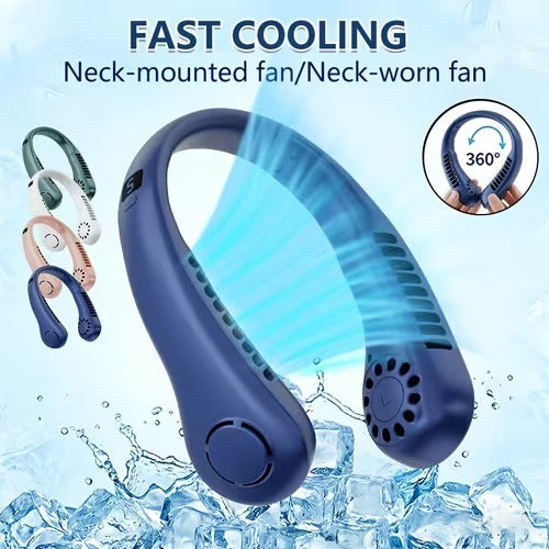 Portable Rechargeable Neck Fan – Hands-Free Personal Cooling Fan