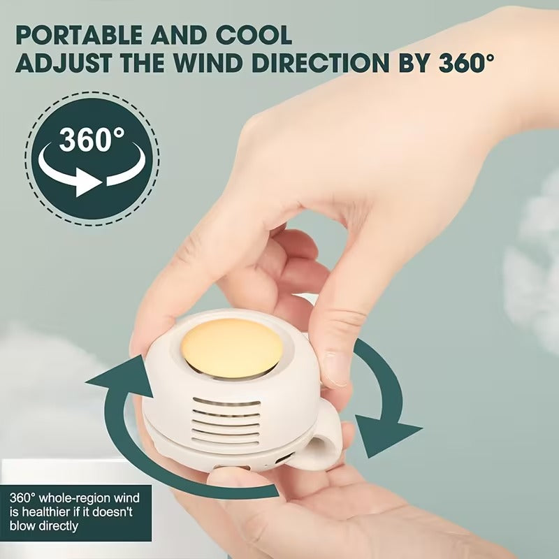 Portable Mini Bladeless Fan – Rechargeable Cooling Fan