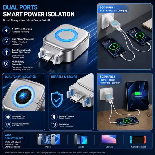 Smart Auto Stop Charging Adapter 140w