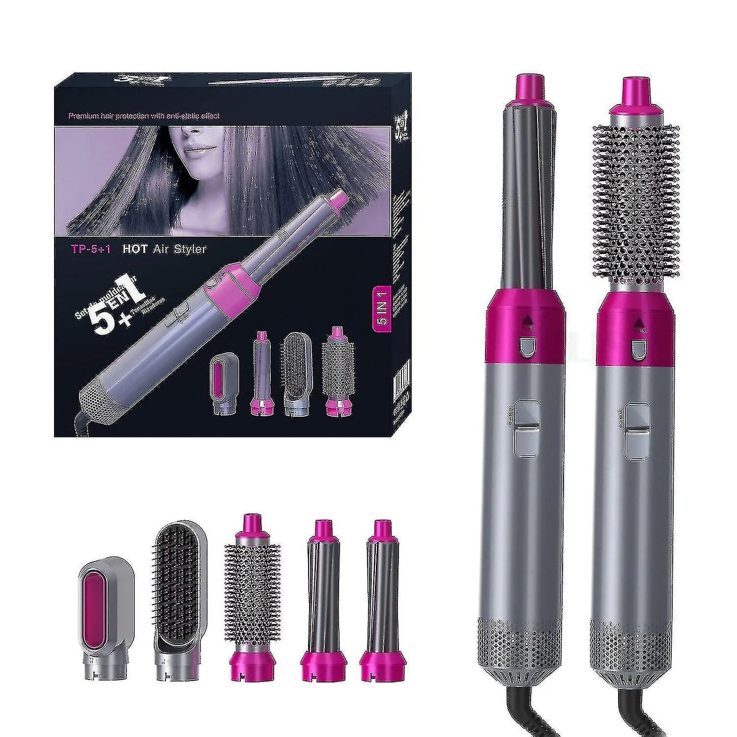 5 in 1 Hot Air Brush Hair Dryer & Volumizer, Multifunctional Hair Styler Tool for Women