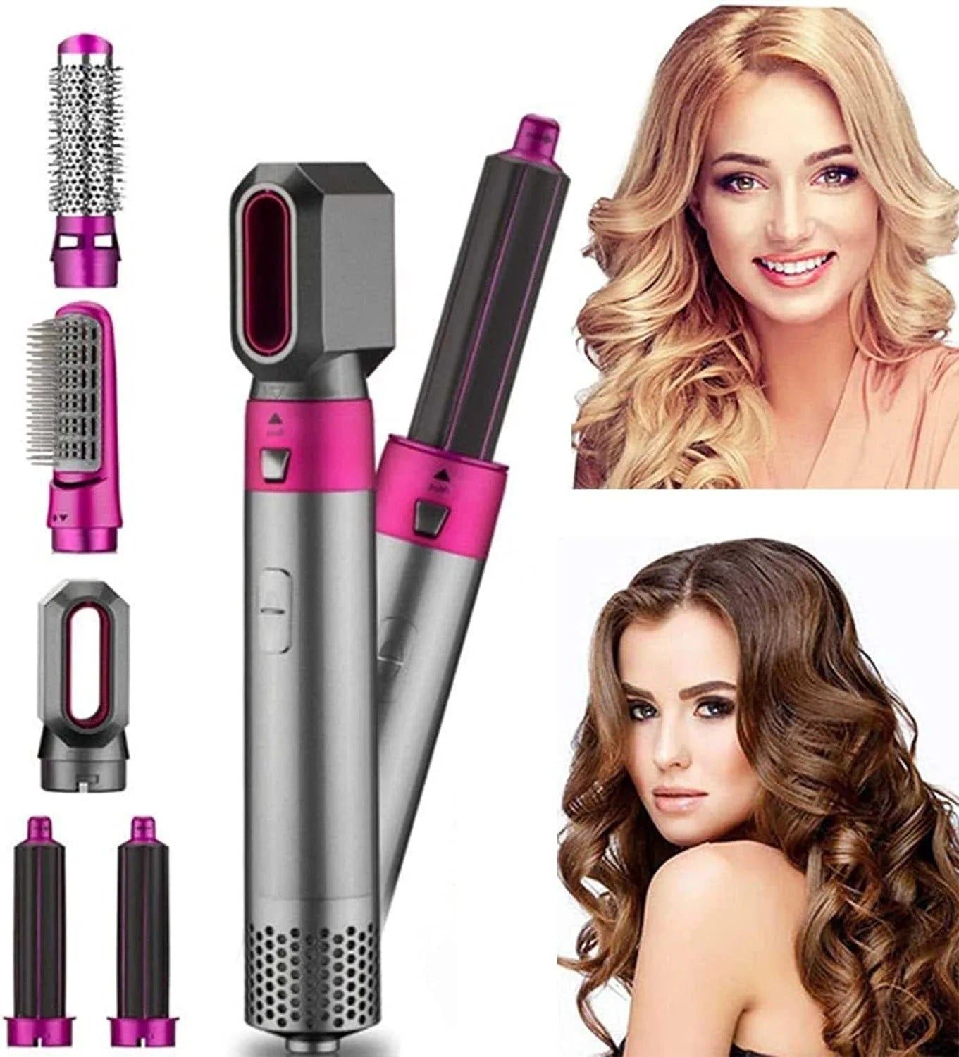 5-in-1 Professional Hair Styler | Salon Blowout at Home + FREE Gift (Blackhead Remover)