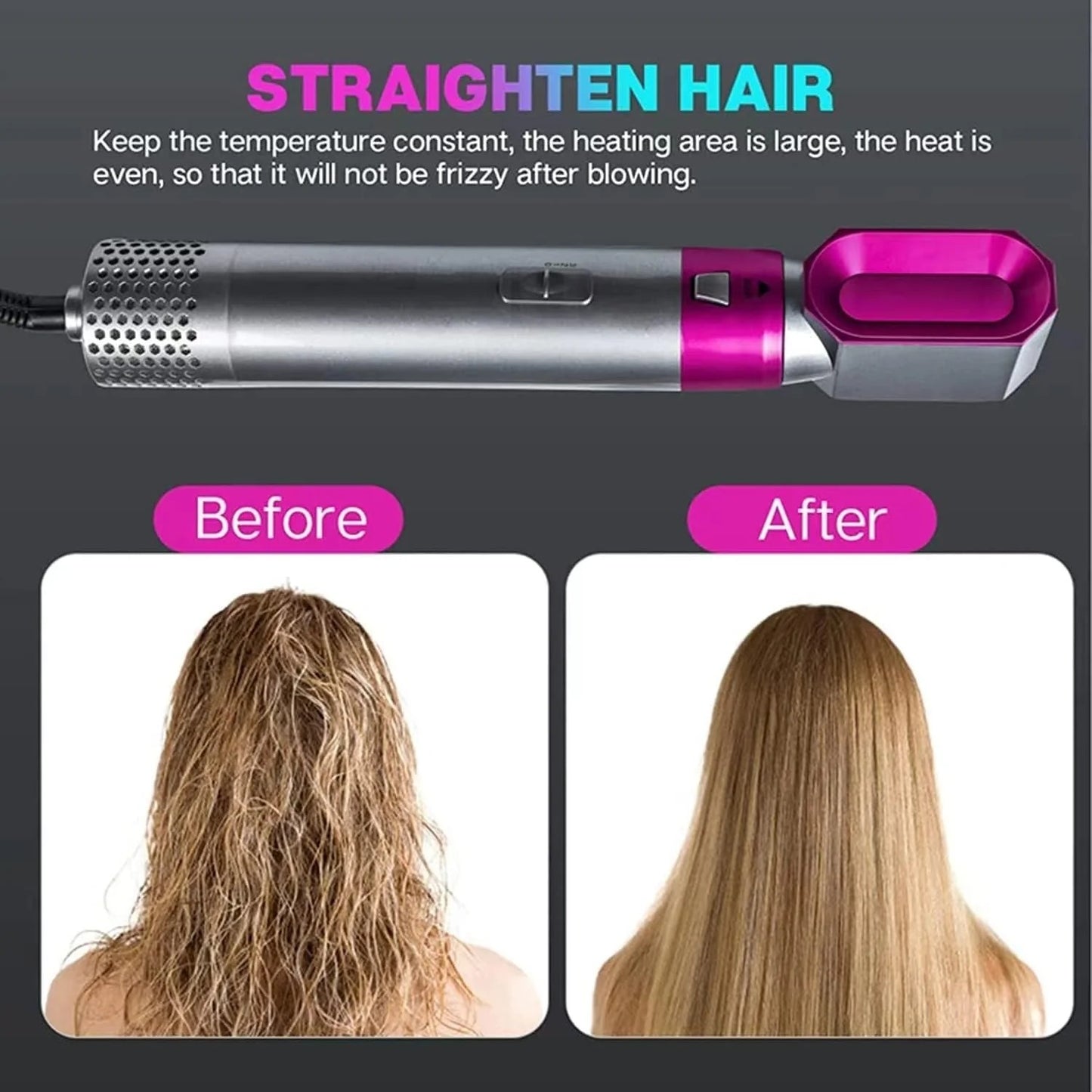 5-in-1 Professional Hair Styler | Salon Blowout at Home + FREE Gift (Blackhead Remover)